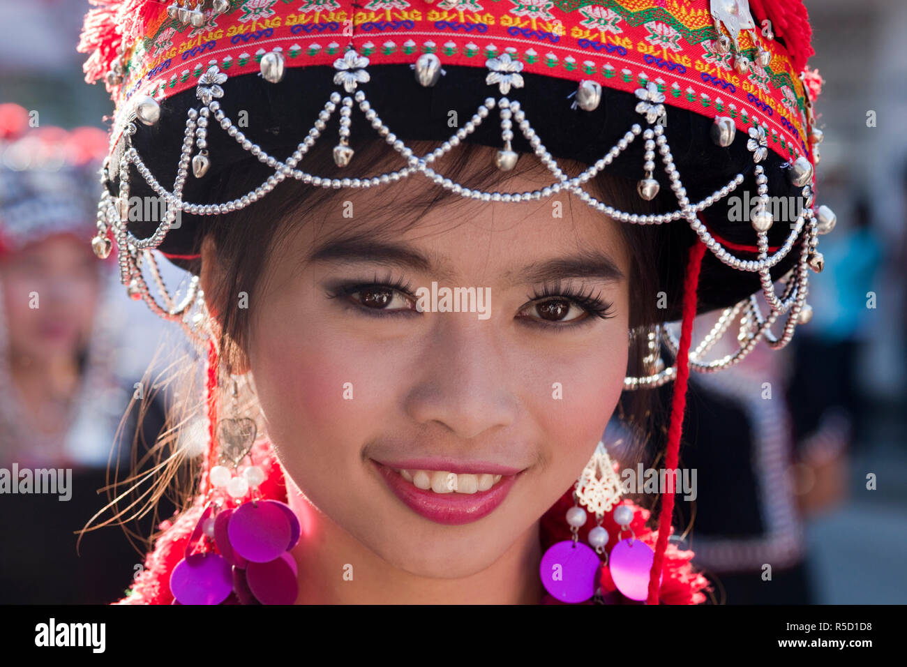 Thailand, Chiang Mai, Chiang Mai Flower Festival, Girls in Hilltribe