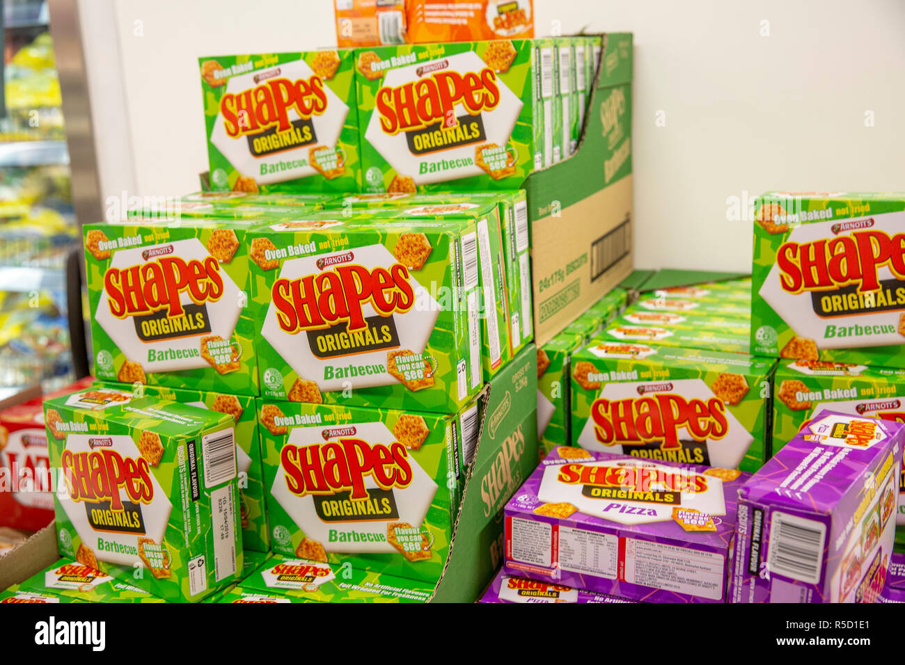Arnotts shapes original on sale in a Coles supermarket in Australia