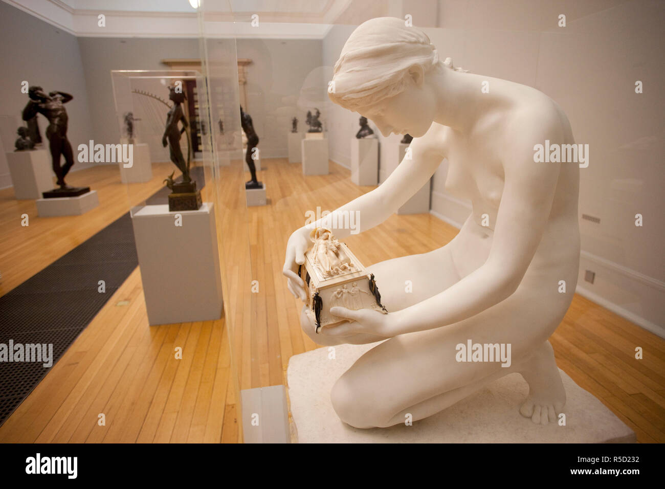 England, London, Tate Britain Museum, Statue of Pandora by Harry Bates Stock Photo