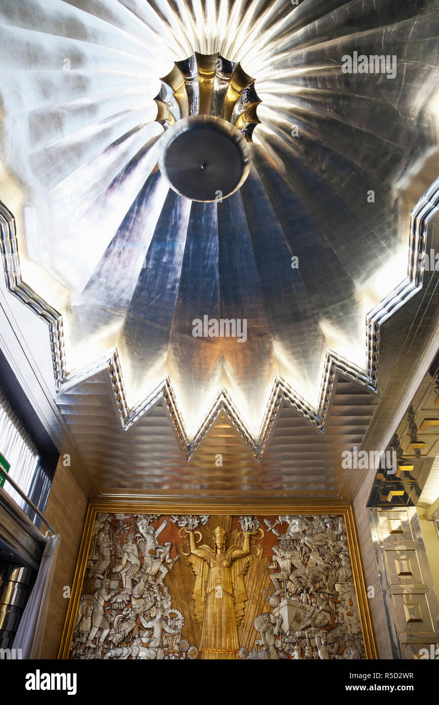 England, London, 120 Fleet Street, Art Deco Foyer of the former Daily Express Building Stock Photo