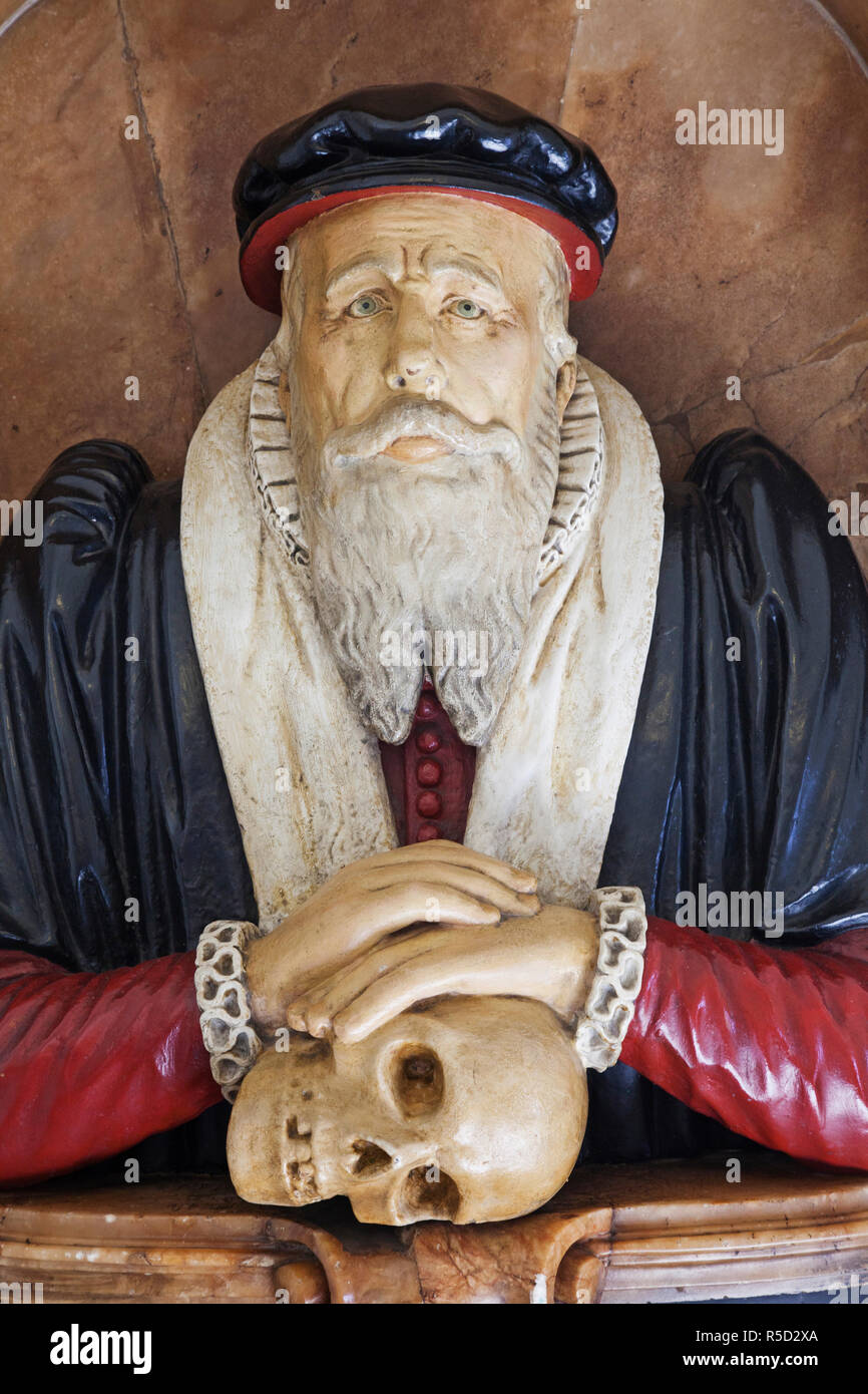 England, London, The City, St.Botolph without Aldgate Church, Robert Dow Memorial Statue Stock Photo