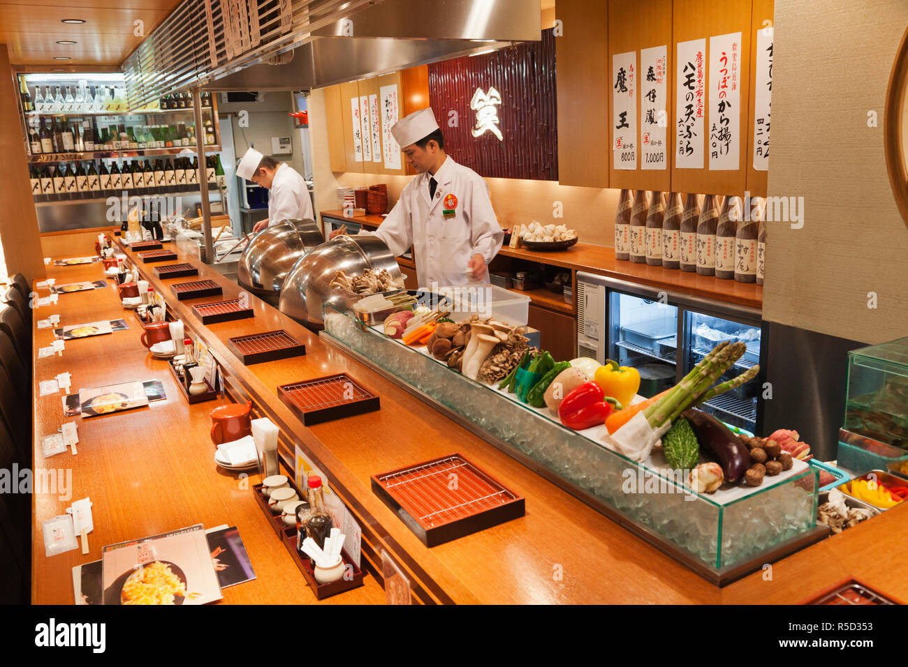 Japan, Tokyo, Tempura Restaurant Interior Stock Photo - Alamy