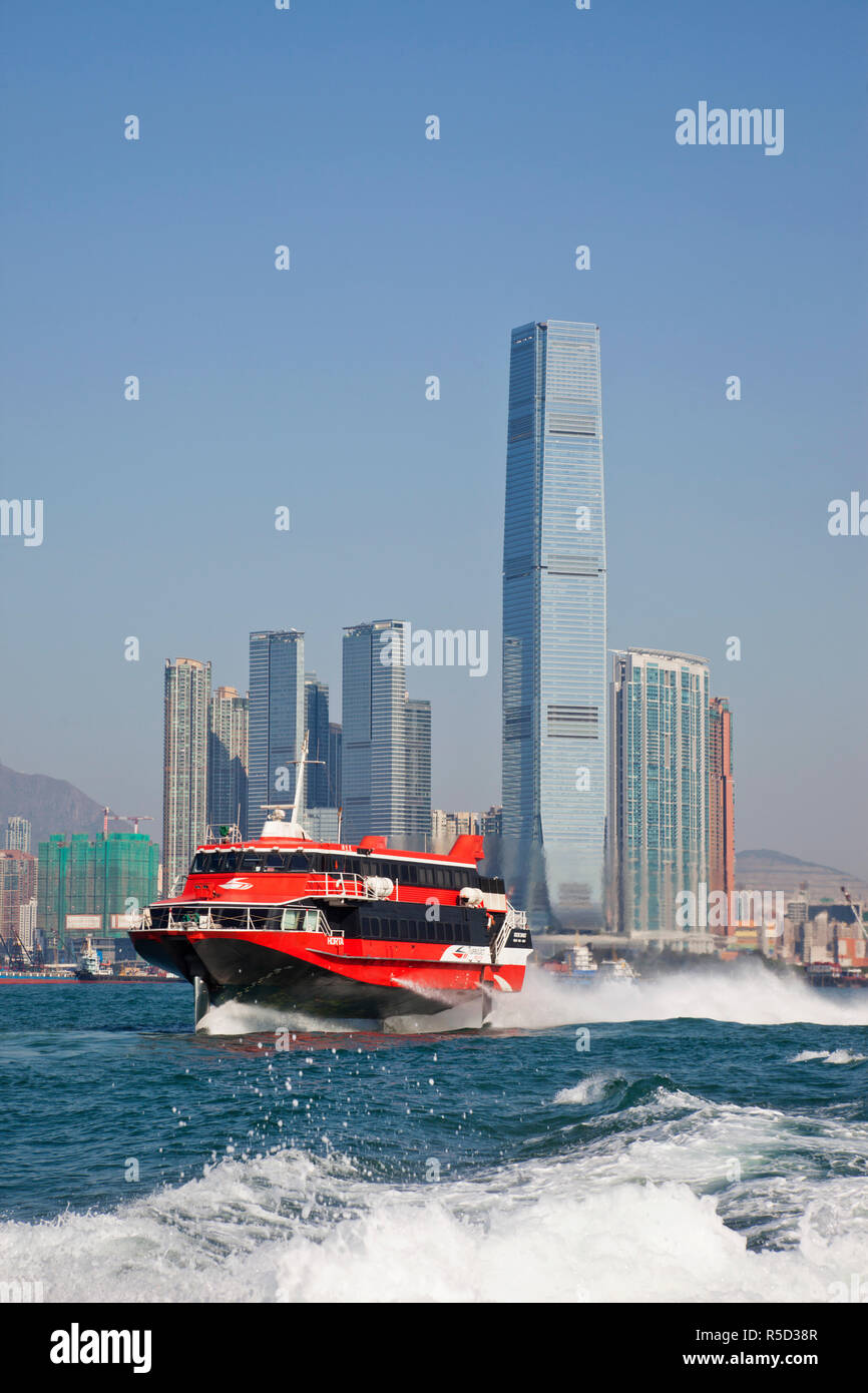 China, Hong Kong, West Kowloon, International Commerce Centre Building (ICC) Stock Photo