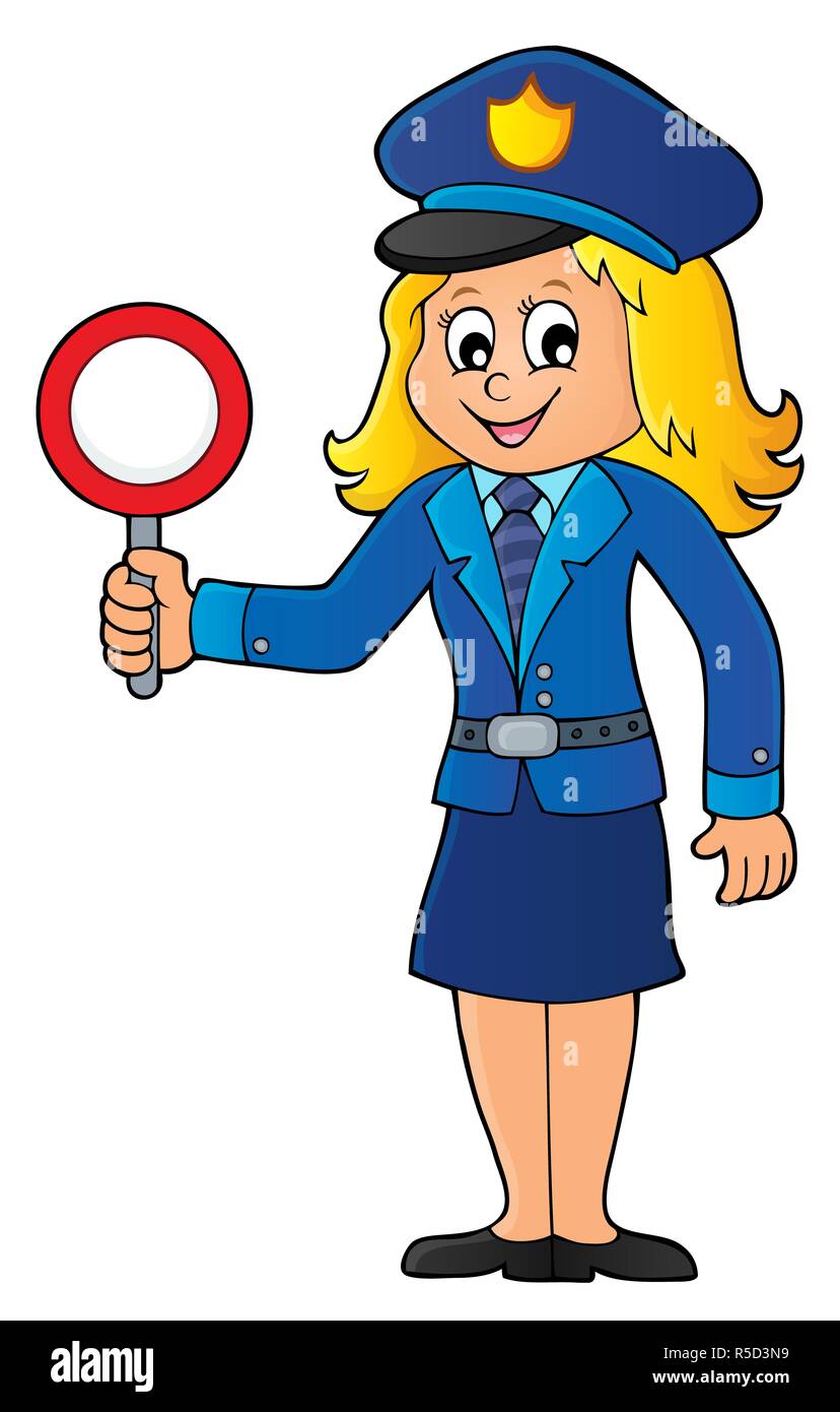 Женщина милиционер иллюстрация