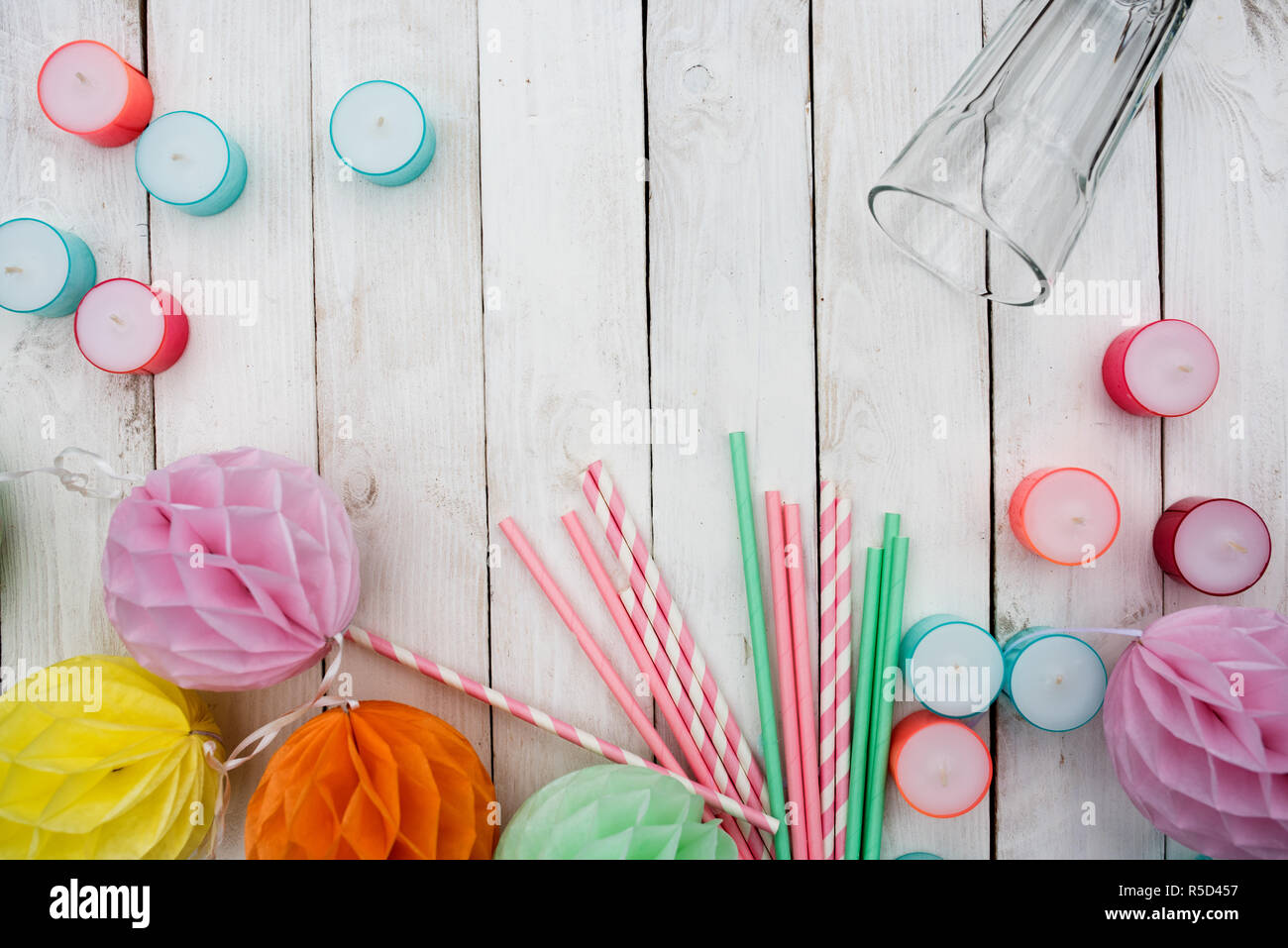 colorful accessories for a summer party Stock Photo Alamy
