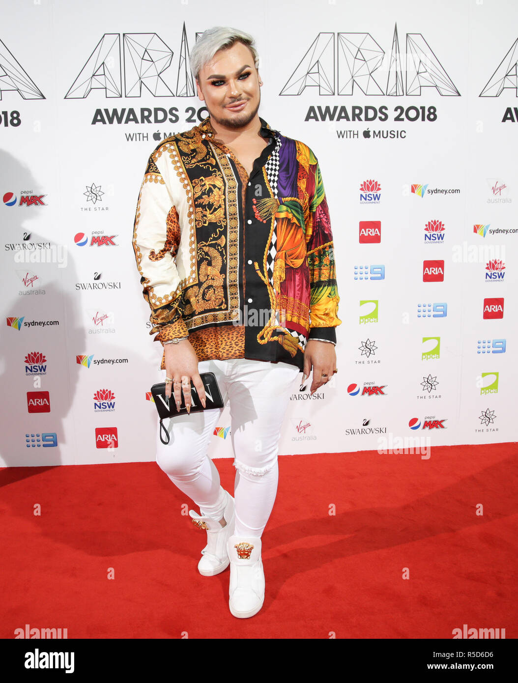 Sydney NSW Australia. 28th Nov 2018. Michael Finch seen on the red carpet during the 2018 ARIA Awards. Credit Belinda Vel SOPA Images ZUMA Wire Alamy Live News Stock Photo Alamy