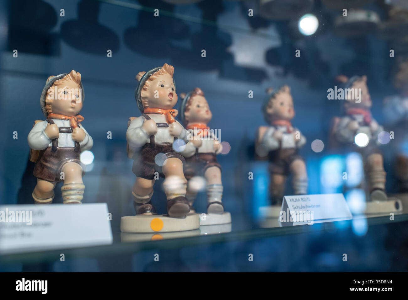 Massing, Germany. 29th 2018. Hummel porcelain figures stand in a showcase in the Berta Hummel Museum. The museum is to be saved - in the form of a permanent in