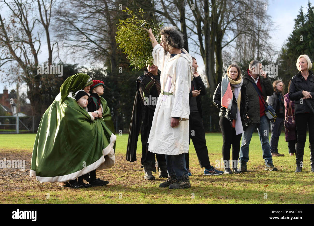 Tenbury Wells, Worcestershire, UK Local Druids Performing The Blessing ...