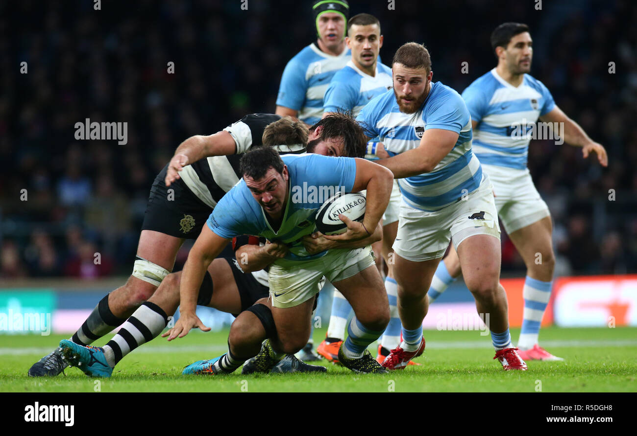London, UK, 01 December, 2018 Argentina's Agustin Creevy During The Killik Cup between Barbarians and Argentina at Twickenham stadium , London, England on 01 Dec 2018.  Credit Action Foto Sport Stock Photo