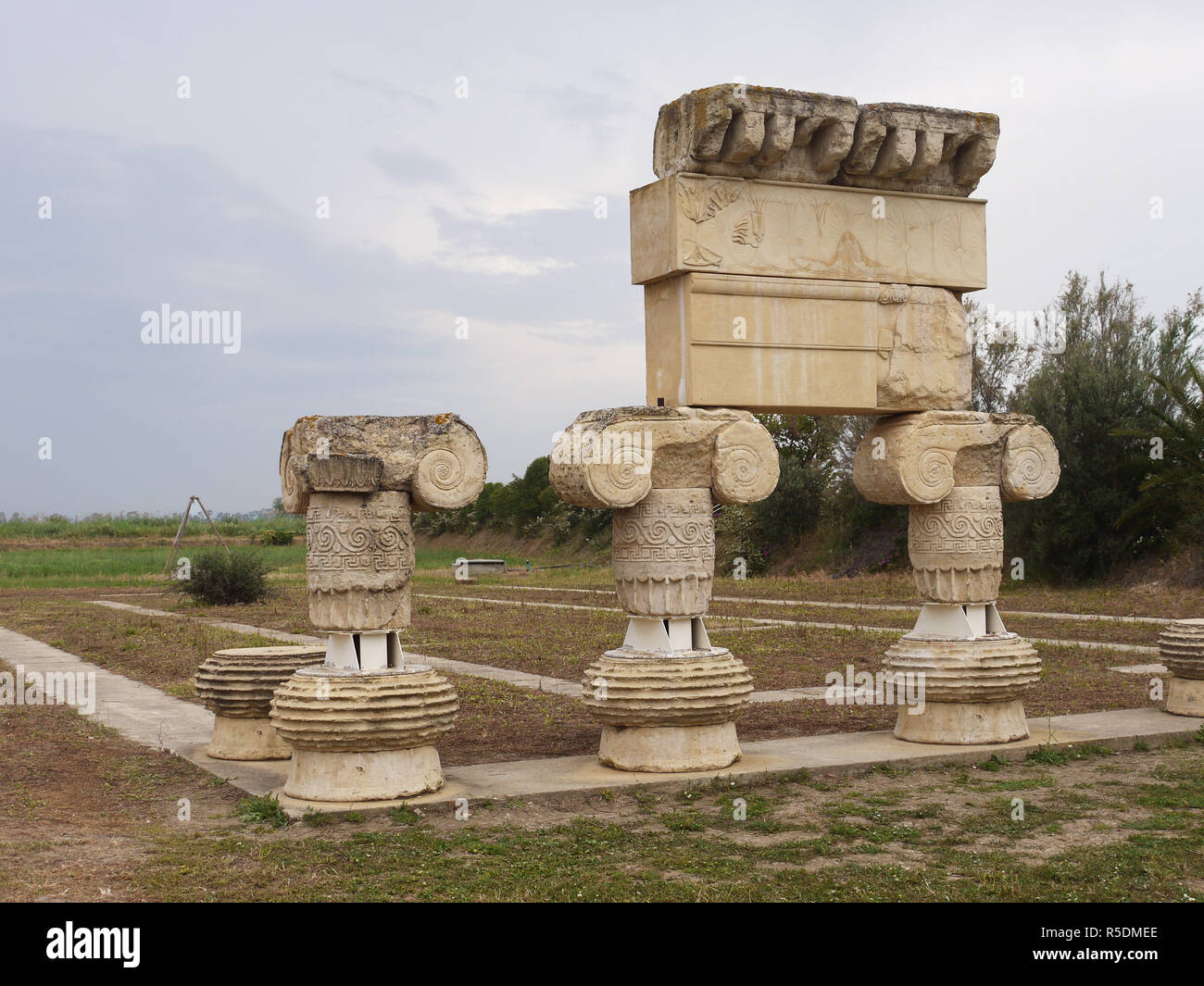 Temple of Apollo, Metaponto, Italy Stock Photo