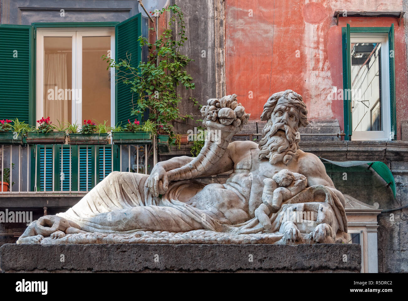 Statue of the Nile God Napoli Stock Photo Alamy