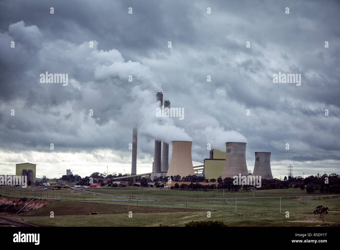 Coal fired power station in Victoria, Australia Stock Photo