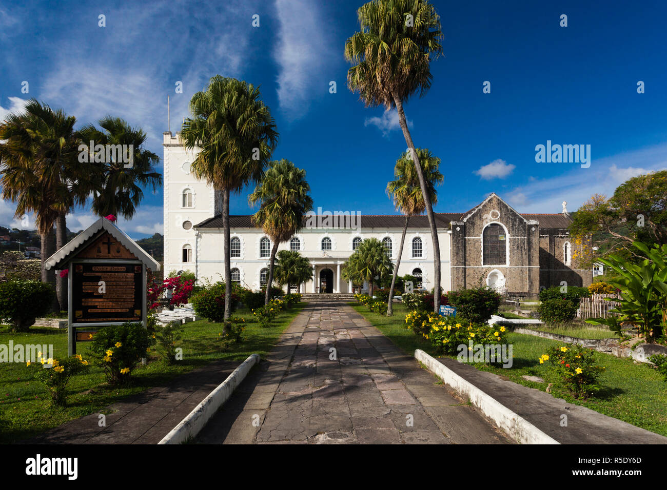St. Vincent and the Grenadines, St. Vincent, Kingstown, St. Georges Cathedral Stock Photo