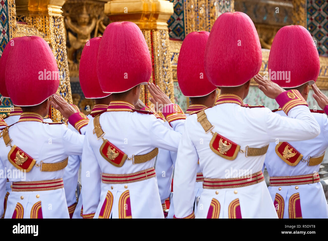 Palace Guard, Wat Phra Kaeo, Grand Palace, Bangkok, Thailand Stock Photo