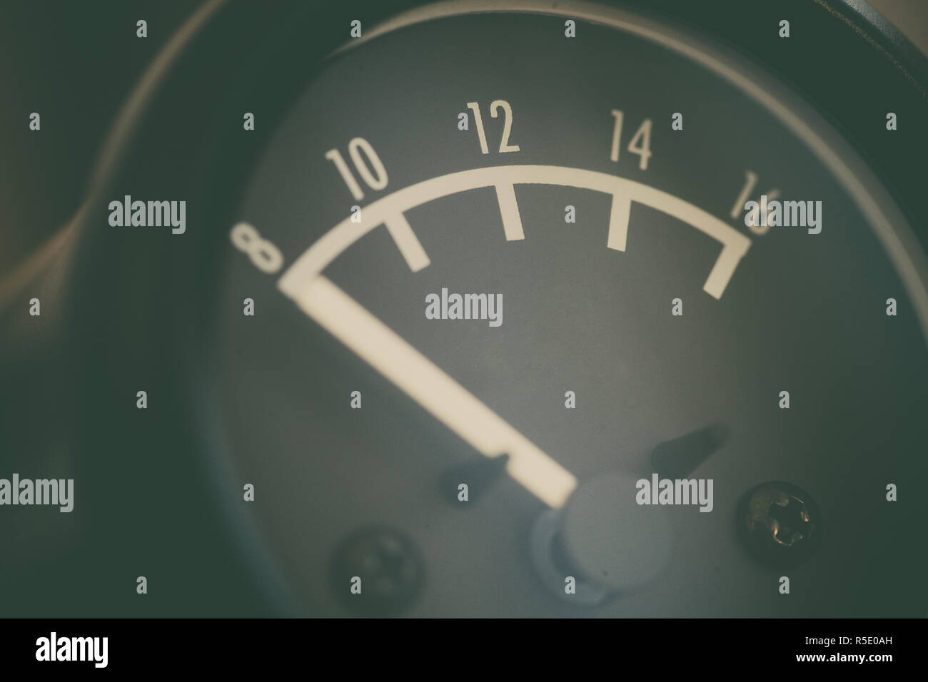 Analog car volt meter Stock Photo Alamy