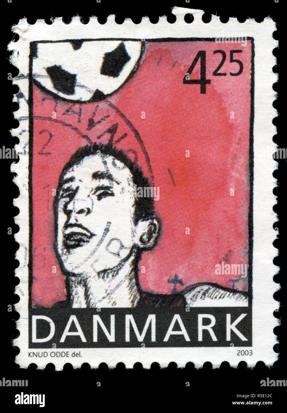 Postage stamp from Denmark in the Sports series issued in 2003 Stock Photo