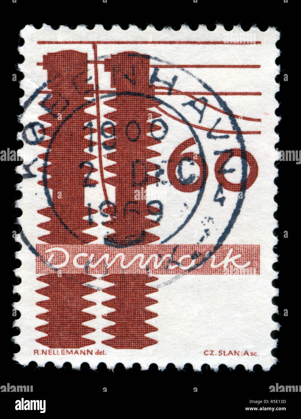 Postage stamp from Denmark in the Danish Industries series issued in 1968 Stock Photo