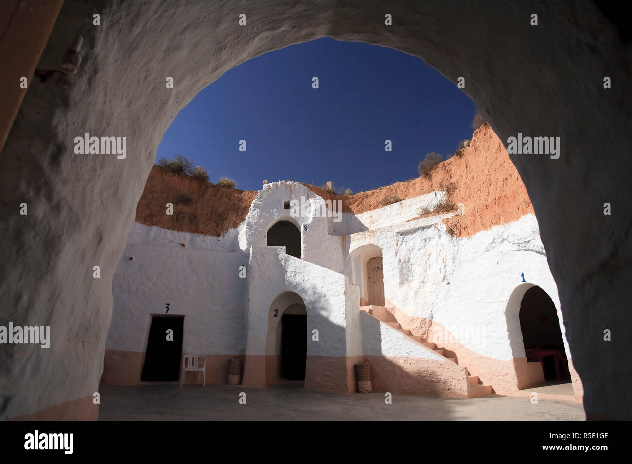 Africa, Tunisia, Matmata, traditional Underground dwellings also known ...