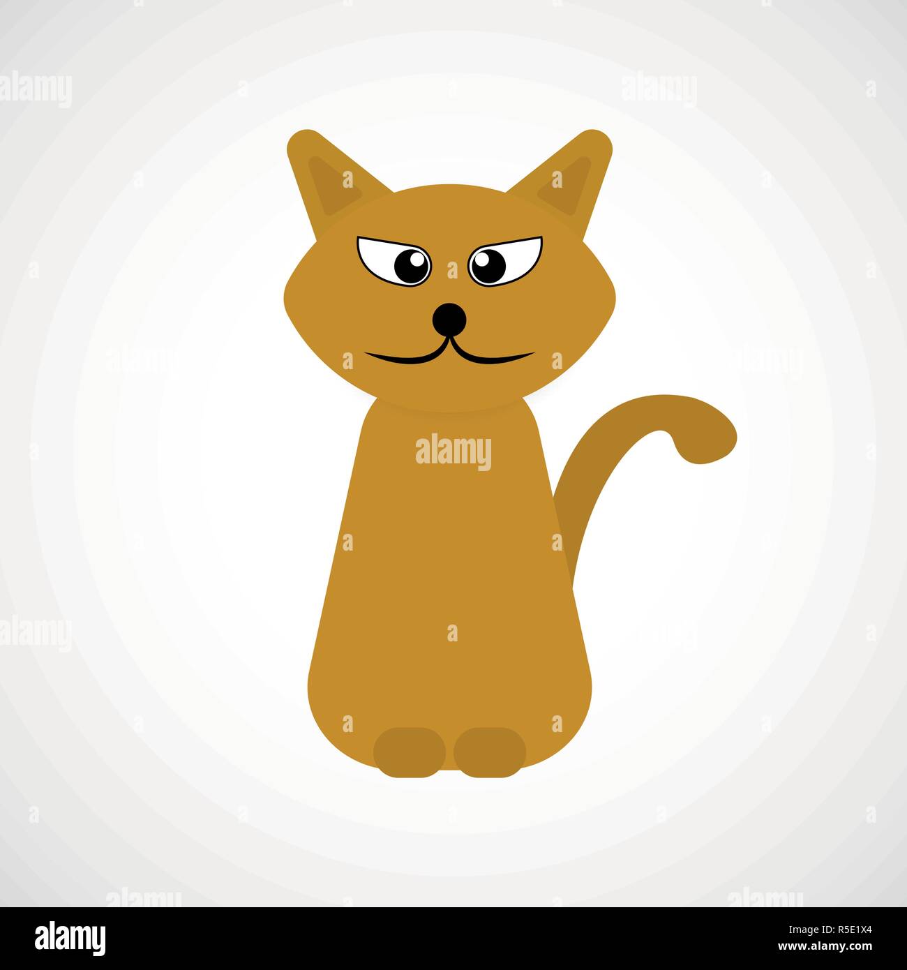 Orange cartoon cat, vector, illustration, eps file Stock Vector Image