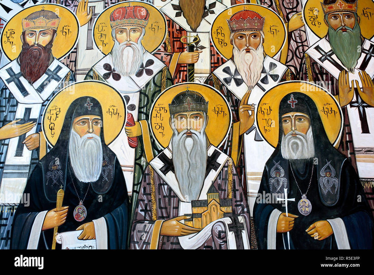 Mural painting, Monastery, Martvili, Samegrelo-Zemo Svaneti, Georgia Stock Photo