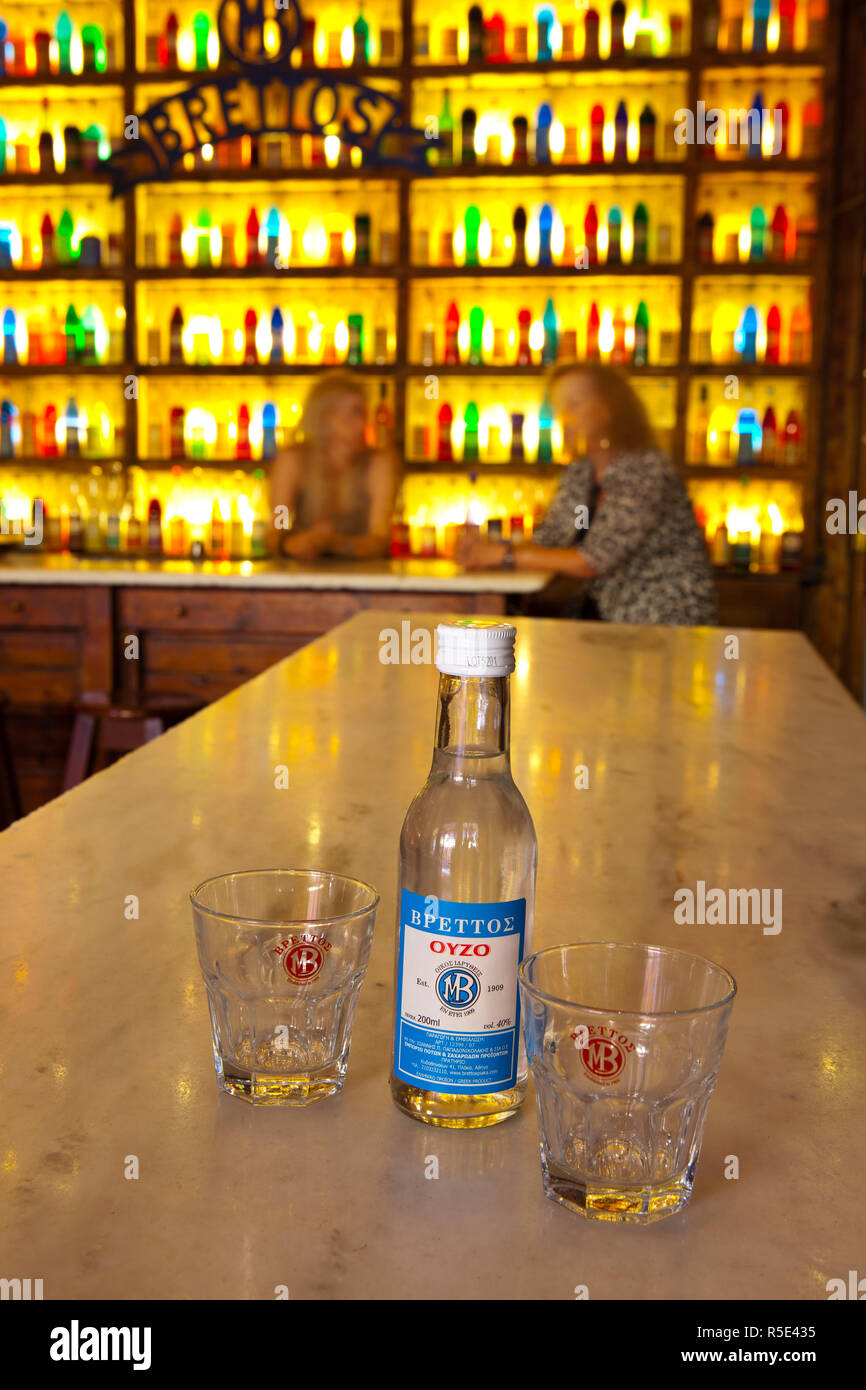 Brettos Bar & Distillery, Plaka District, Athens, Greece Stock Photo