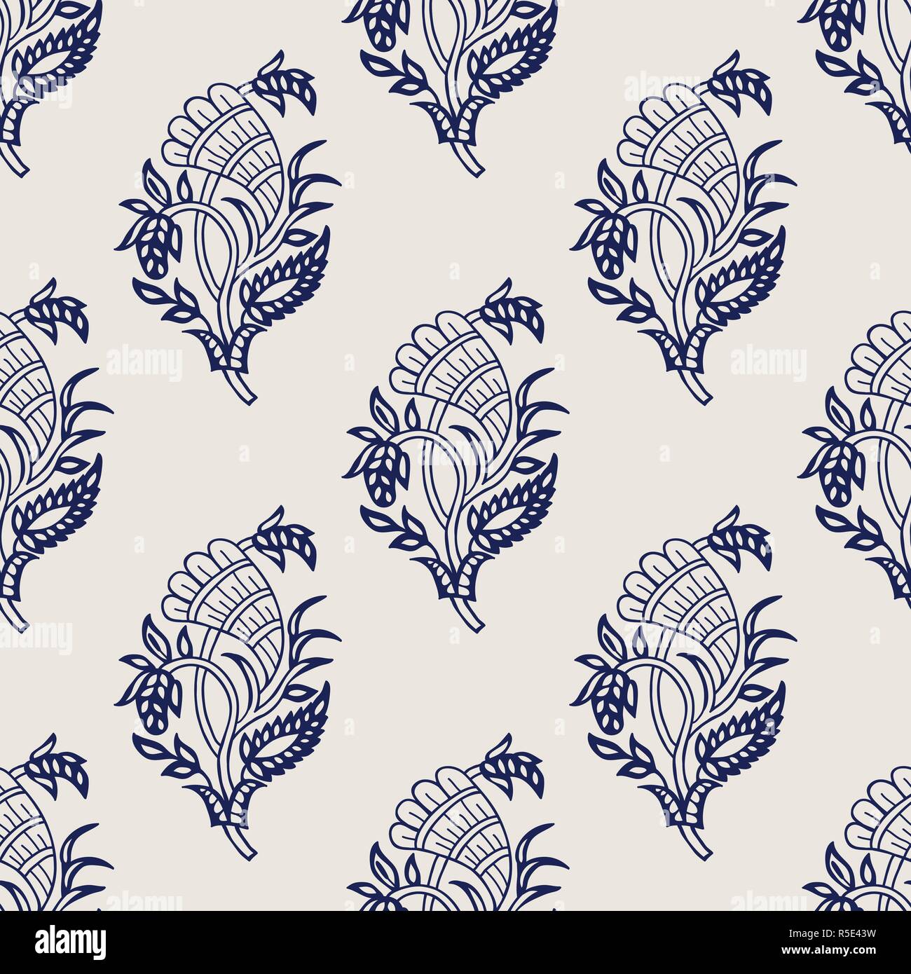 https://c8.alamy.com/comp/R5E43W/wood-block-printed-indigo-dye-seamless-ethnic-paisley-pattern-traditional-oriental-ornament-of-india-with-hops-navy-blue-on-ecru-background-R5E43W.jpg