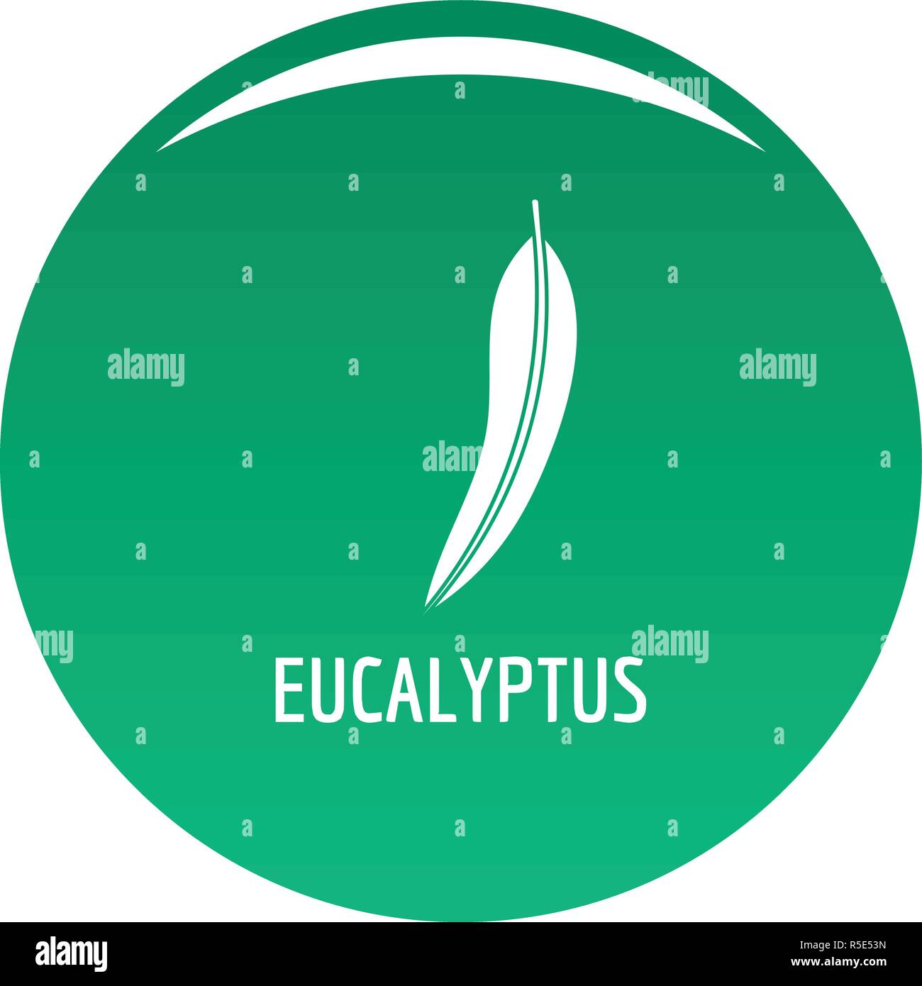 Eucalyptus leaf icon. Simple illustration of eucalyptus leaf vector icon for any design green Stock Vector