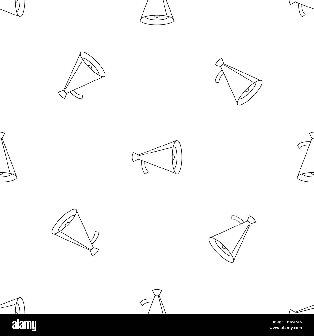 Small megaphone pattern seamless vector repeat geometric for any web design Stock Vector