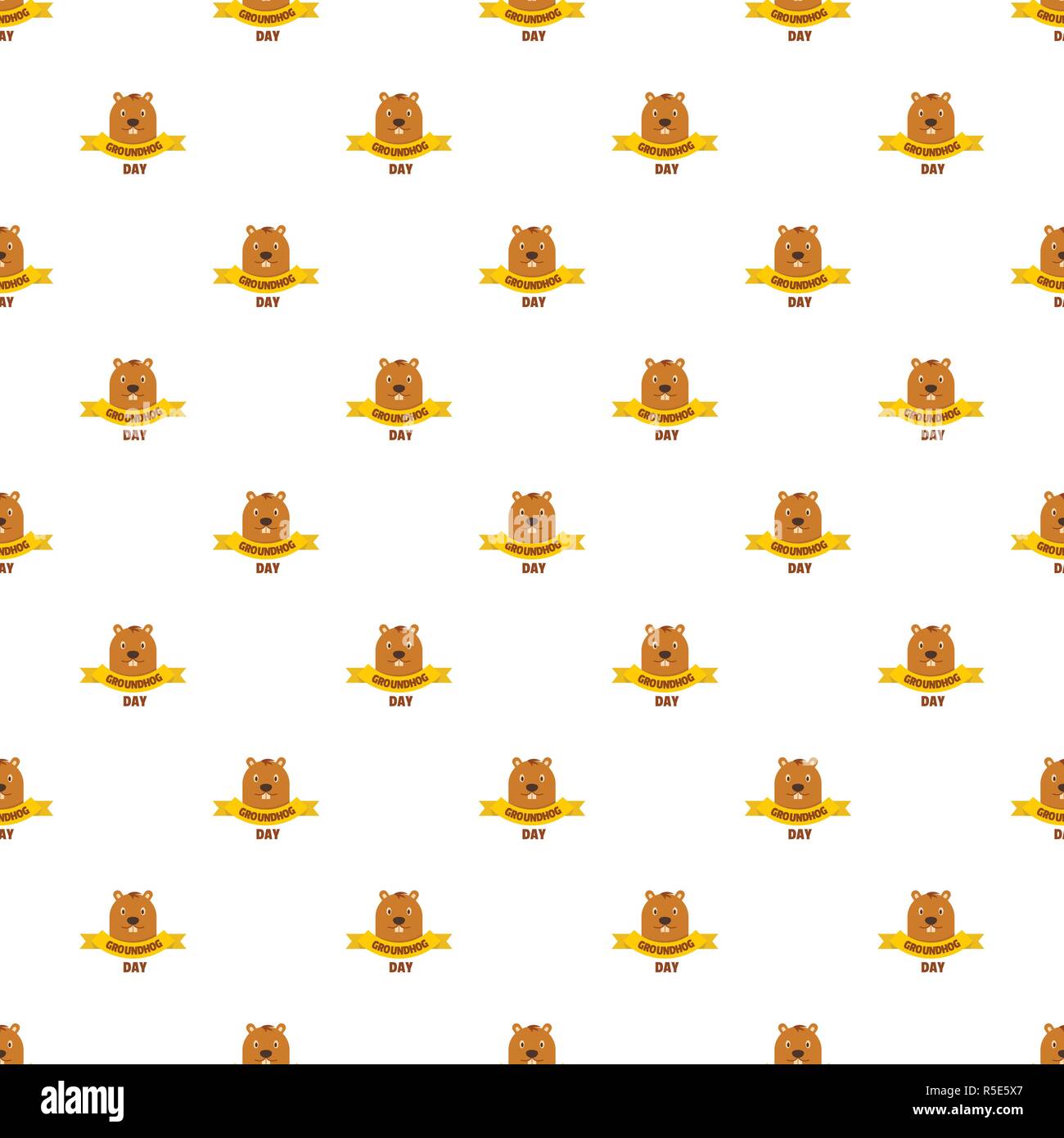 Groundhog day pattern seamless vector repeat for any web design Stock ...