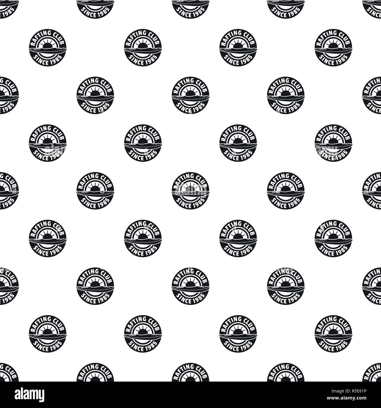 Rafting club pattern seamless vector repeat geometric for any web design Stock Vector
