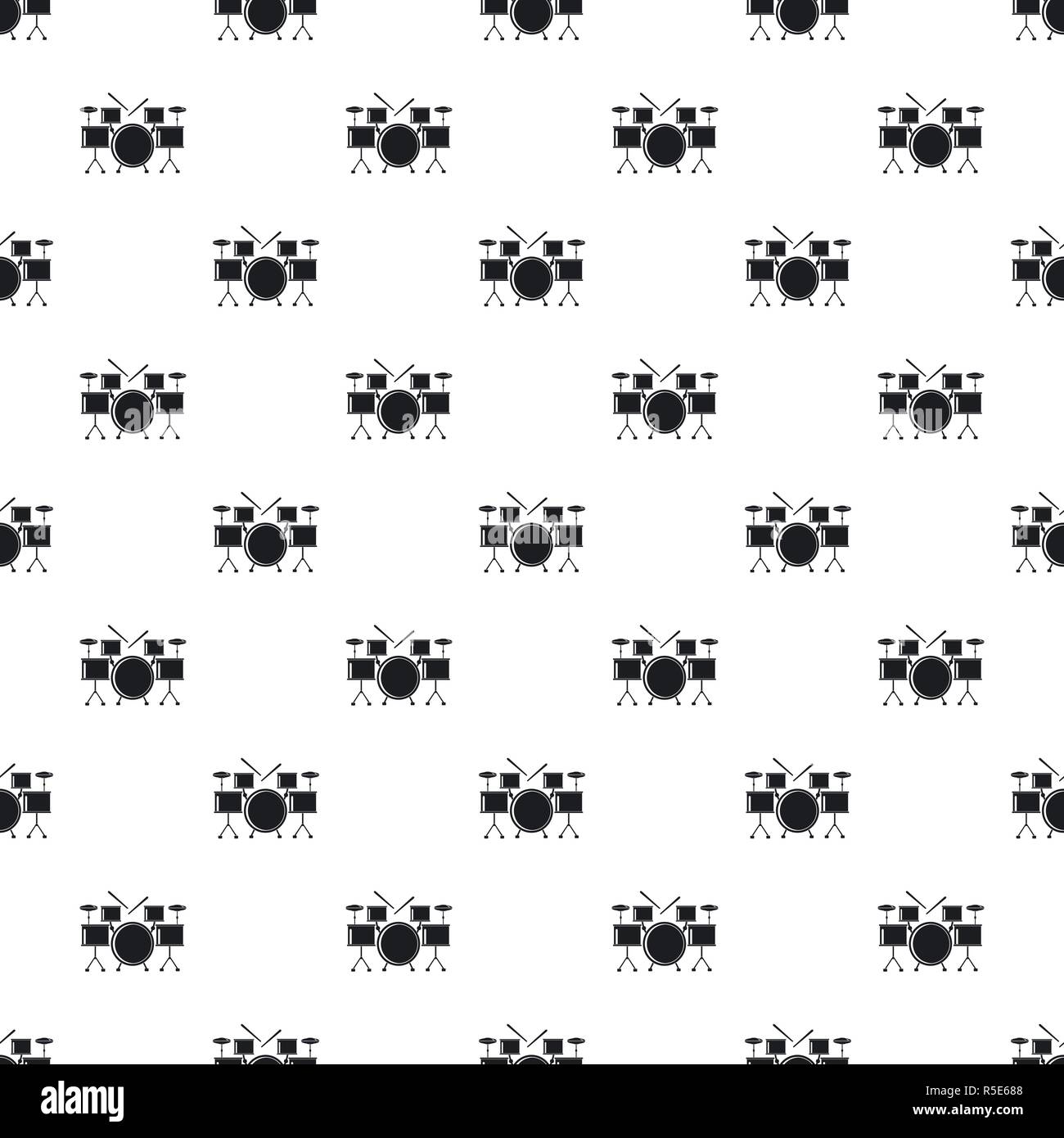 Drums Repeat Pattern Drums set pattern seamless vector repeat geometric for any web design ...