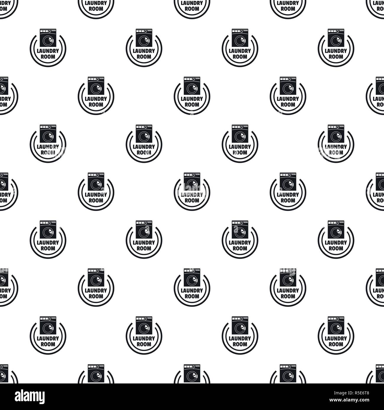 Wash machine laundry room pattern seamless vector repeat geometric for any web design Stock Vector