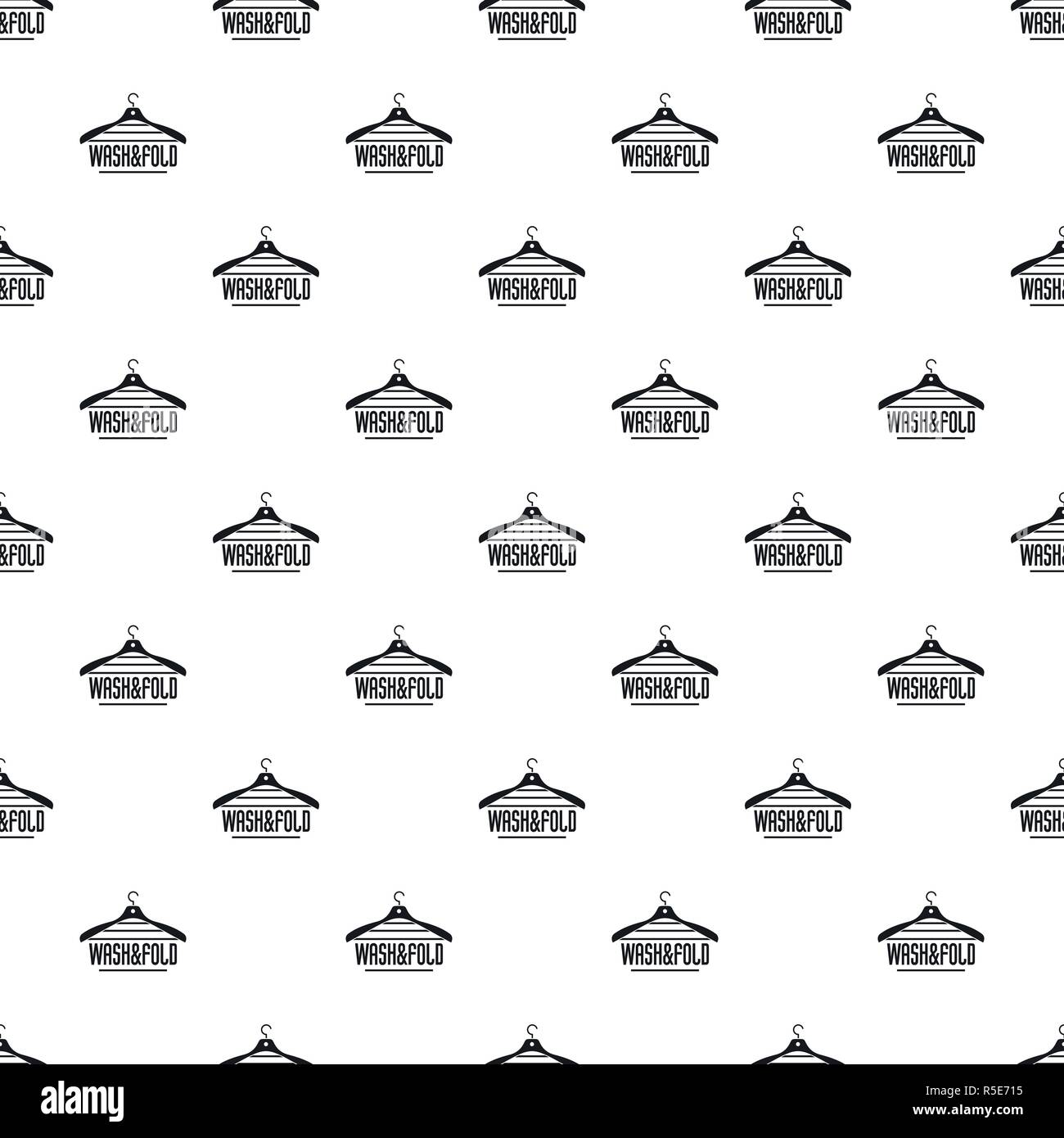 Laundry wash and fold hanger pattern seamless vector repeat geometric for any web design Stock Vector