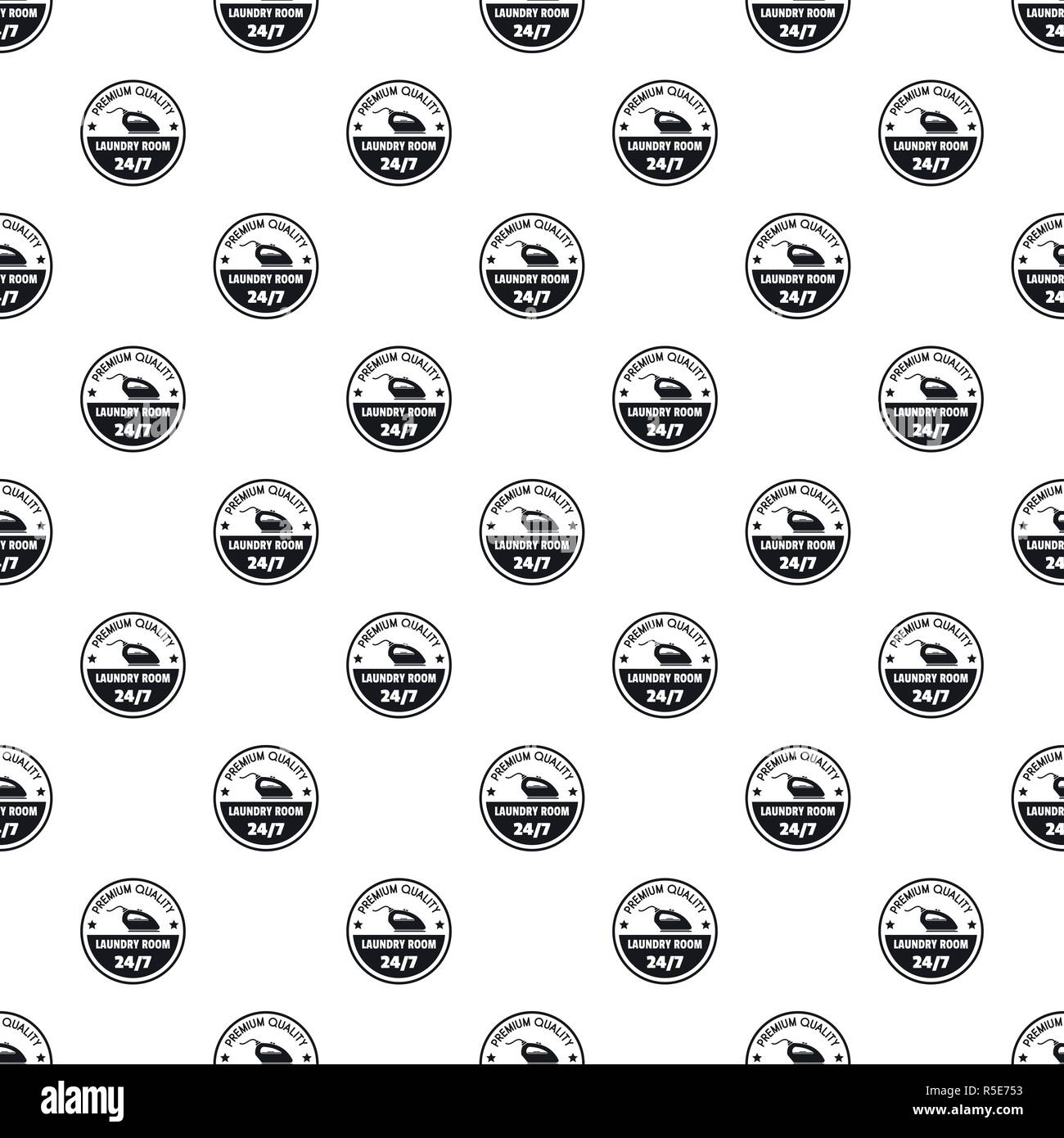 Laundry room 24 hours pattern seamless vector repeat geometric for any web design Stock Vector