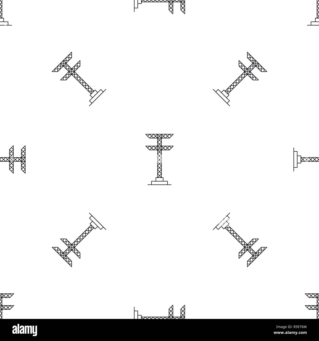 Electric tower pattern seamless vector repeat geometric for any web design Stock Vector