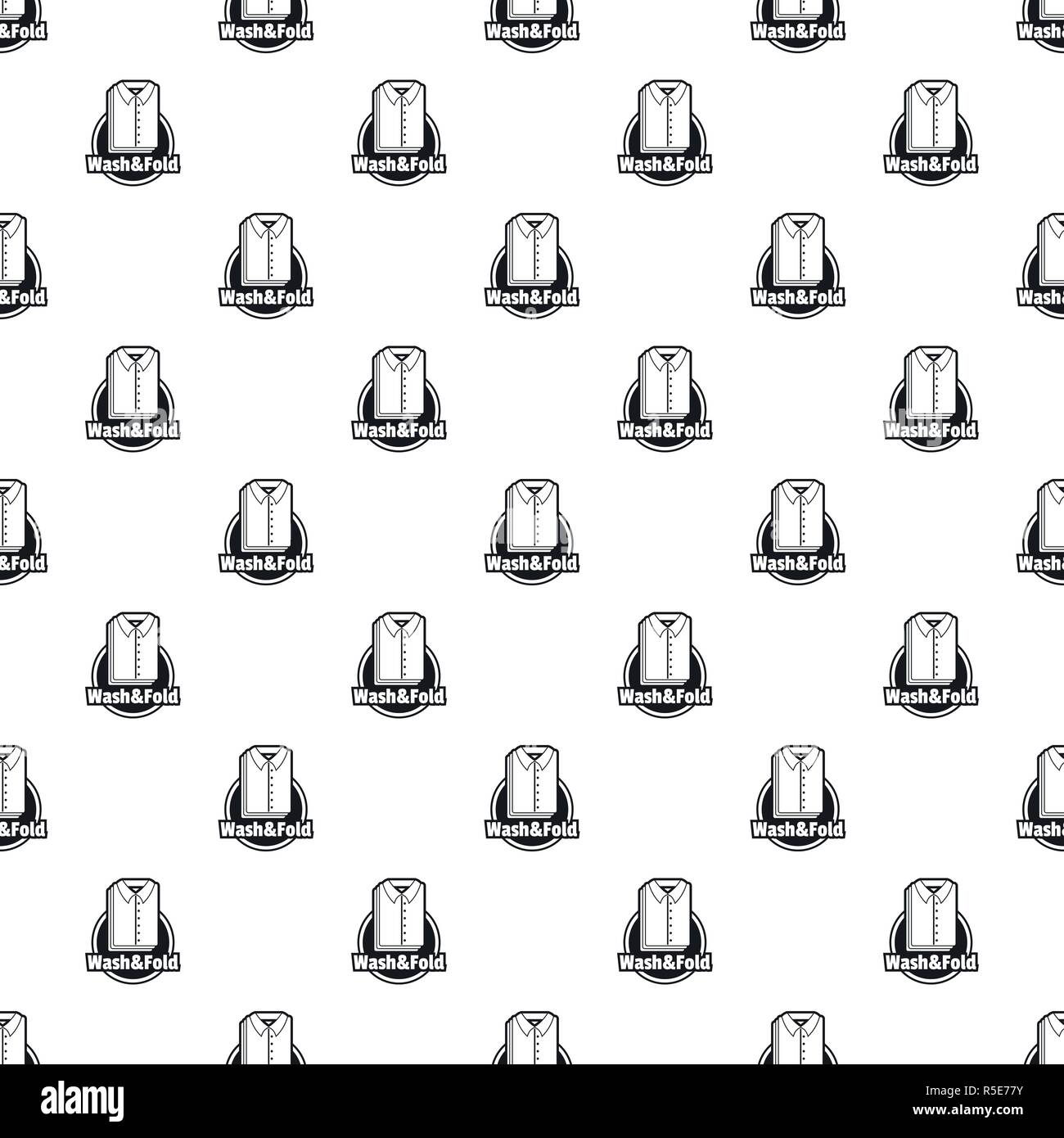 Laundry shirt wash and fold pattern seamless vector repeat geometric for any web design Stock Vector