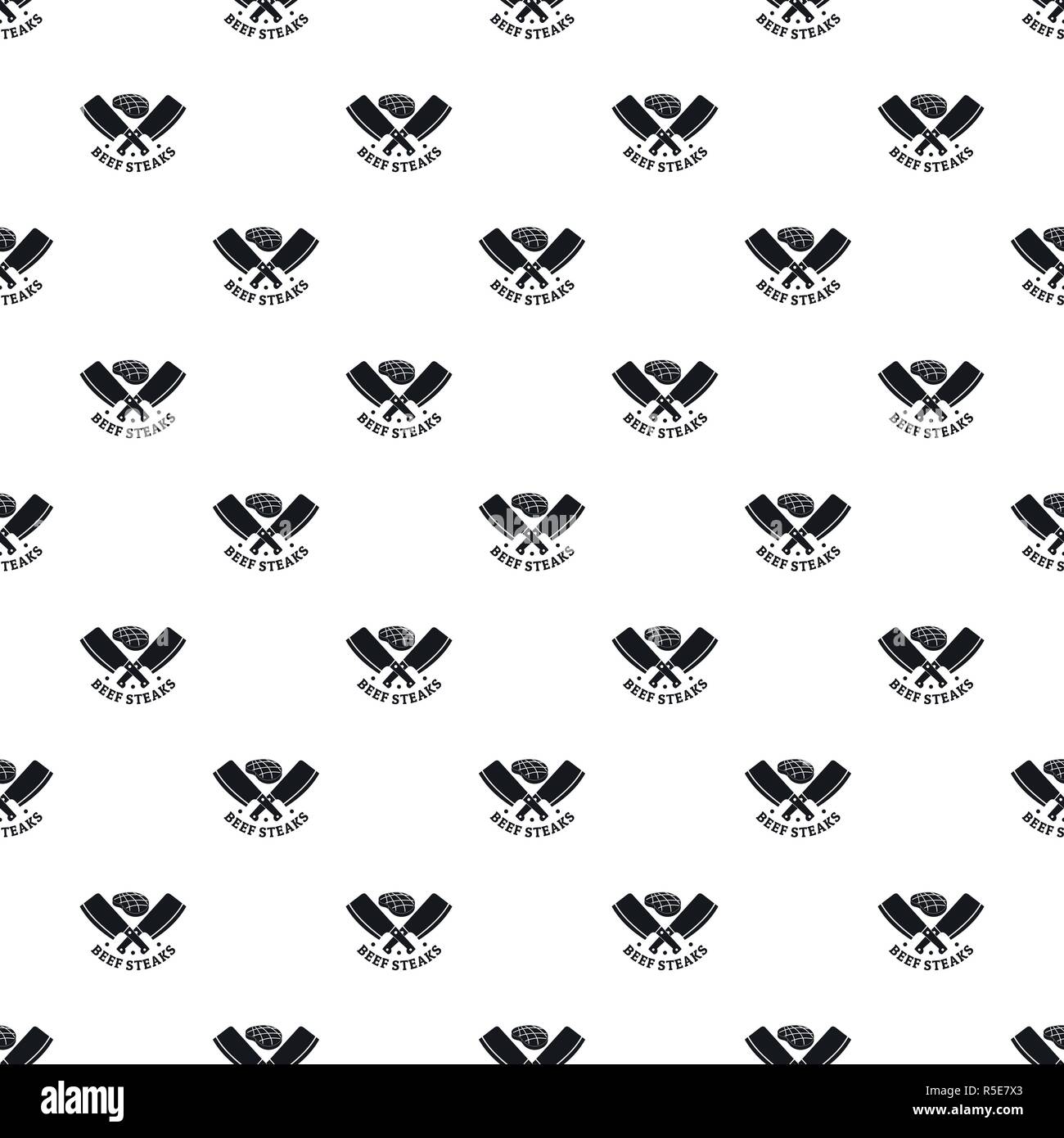 Beef bbq steaks pattern seamless vector repeat geometric for any web design Stock Vector