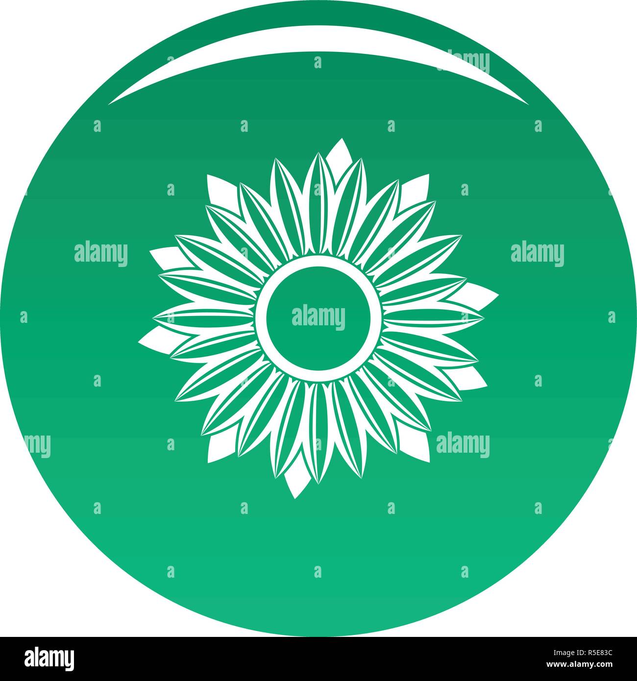 Ripe sunflower icon. Simple illustration of ripe sunflower vector icon ...