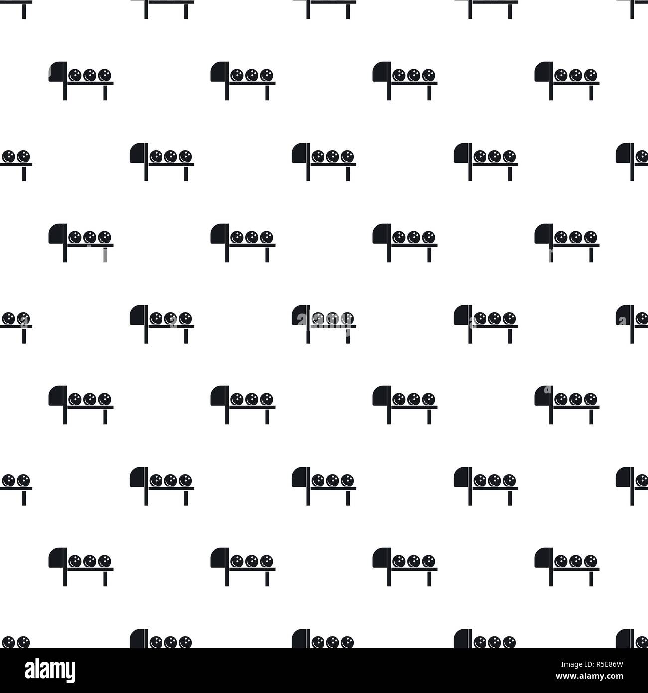 Bowling stand balls pattern seamless vector repeat geometric for any web design Stock Vector