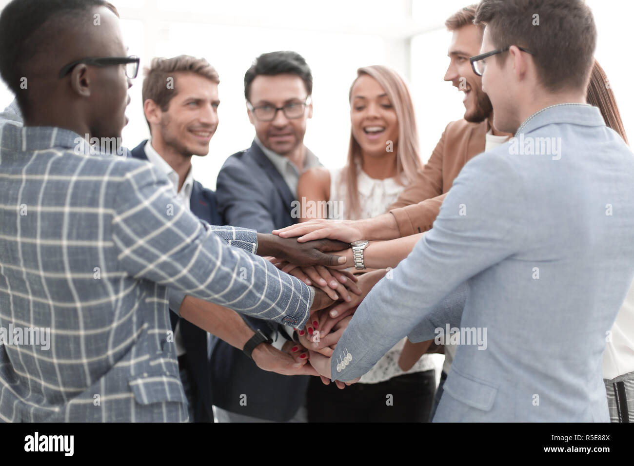 professional business team shows its unity Stock Photo - Alamy