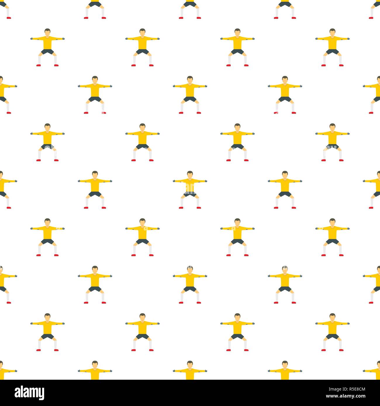Standing goalkeeper pattern seamless vector repeat for any web design ...