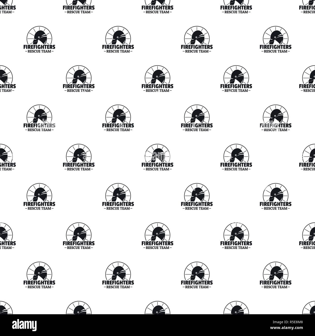 Firefighters rescue team pattern seamless vector repeat geometric for any web design Stock Vector