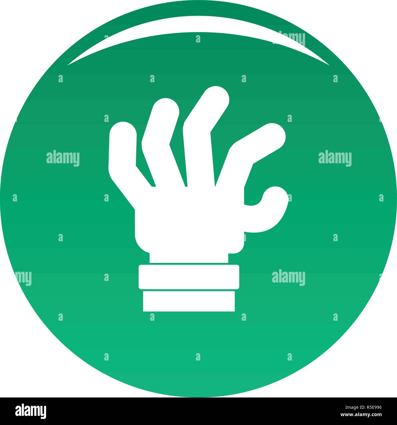 Hand fear icon. Simple illustration of hand fear vector icon for any ...