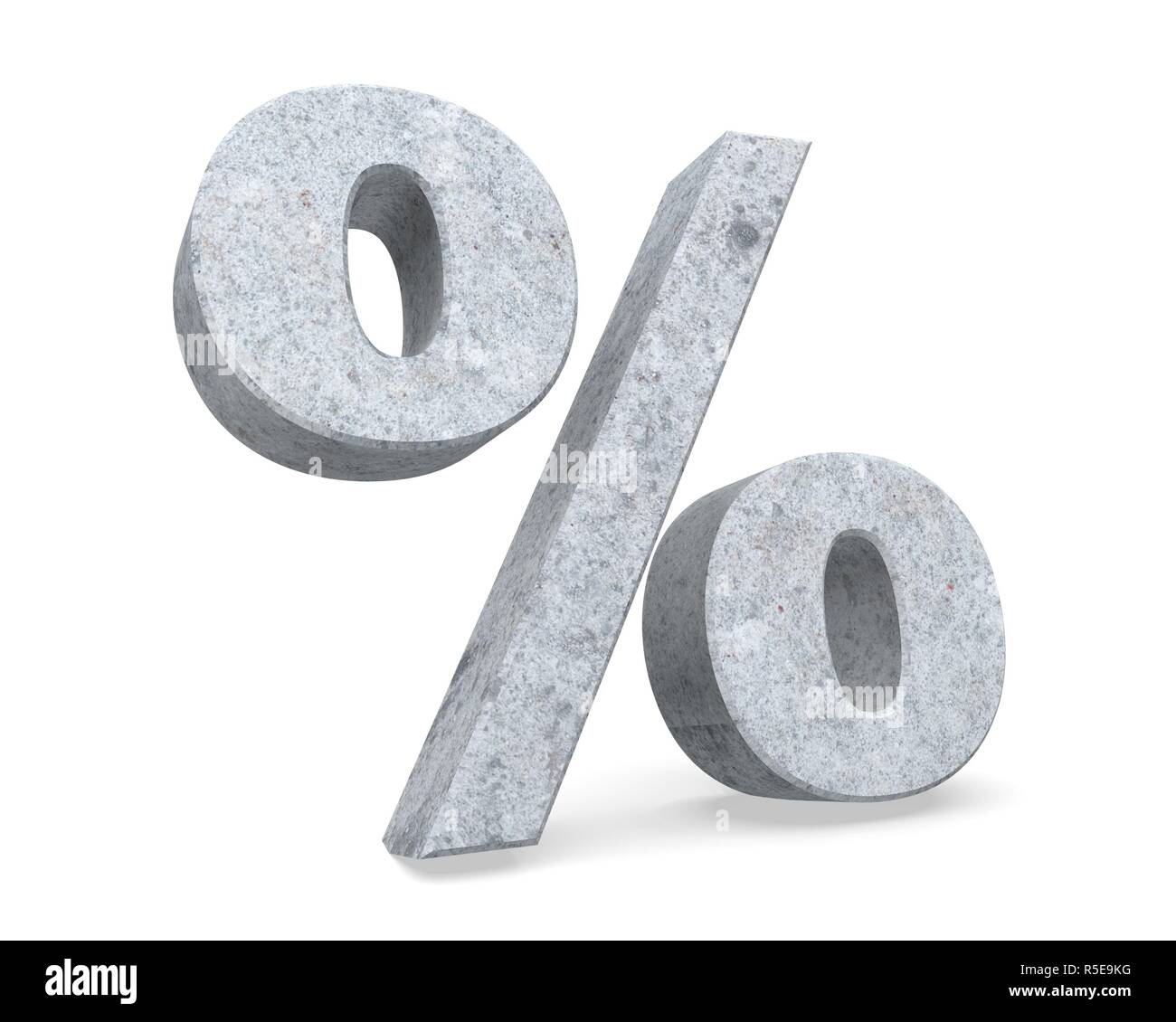 3D rendering concrete symbol - percent. 3D render Illustration Stock ...
