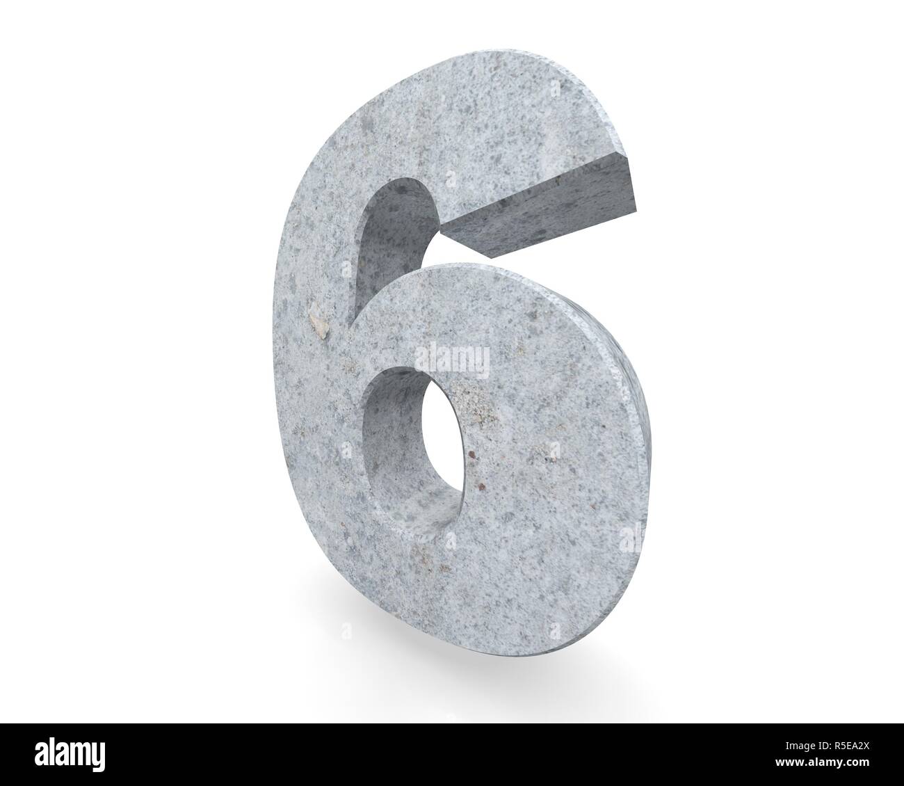 3D rendering concrete number 6 six. 3D render Illustration Stock Photo ...