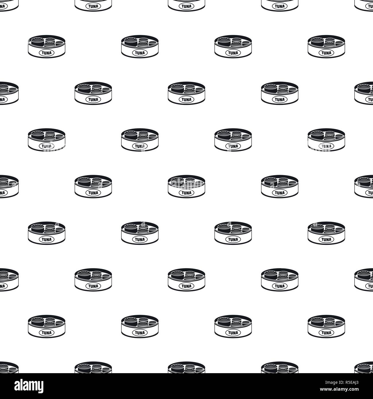 Open tuna can pattern seamless vector repeat geometric for any web design Stock Vector
