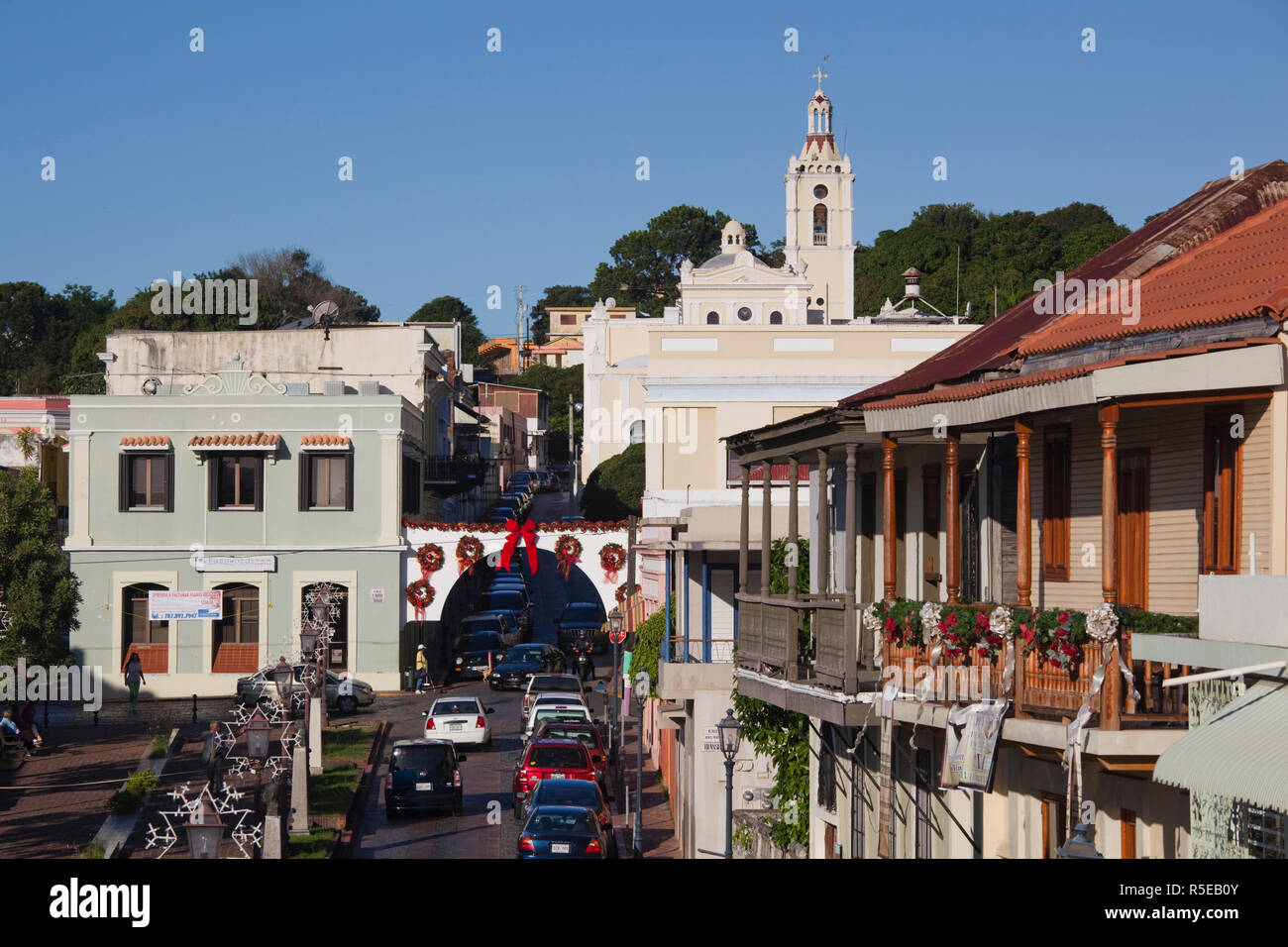 Puerto Rico, West Coast, San German, Plaza Santo Domingo Stock Photo