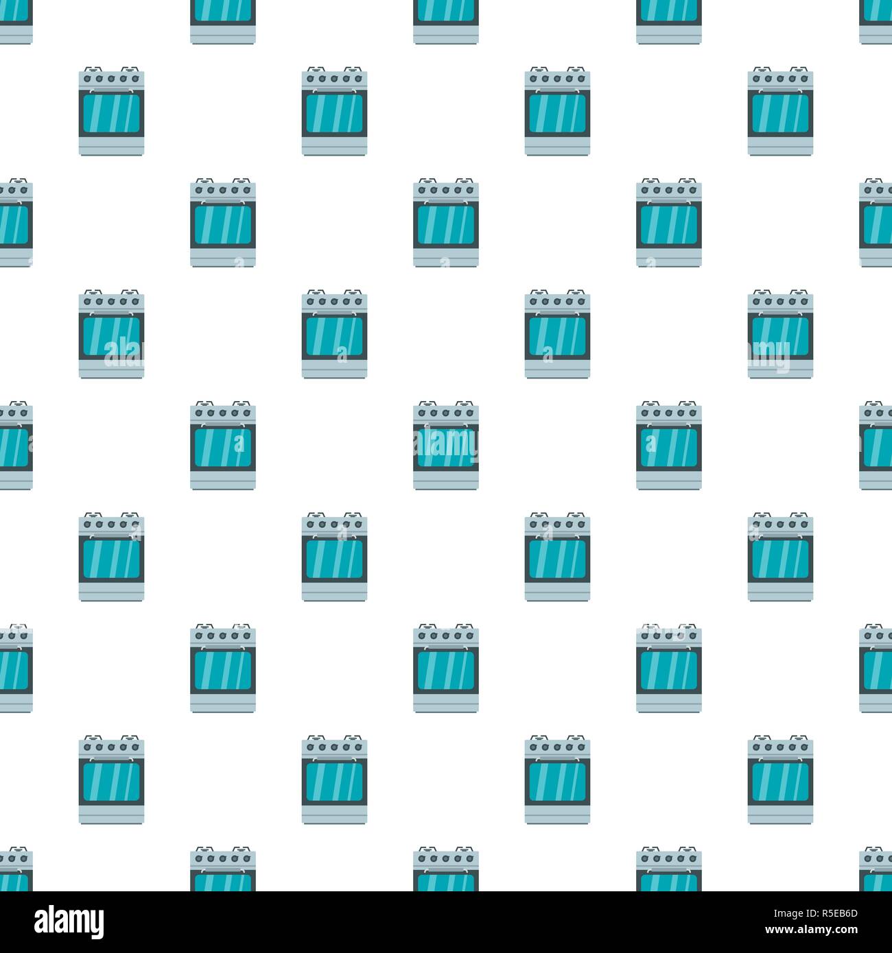Small gas oven pattern seamless vector repeat for any web design Stock Vector