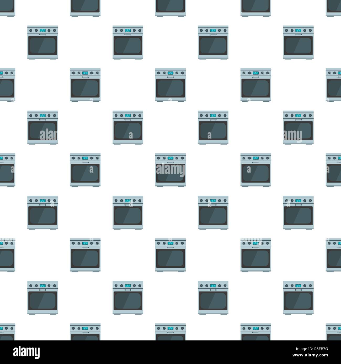 Domestic gas oven pattern seamless vector repeat for any web design Stock Vector