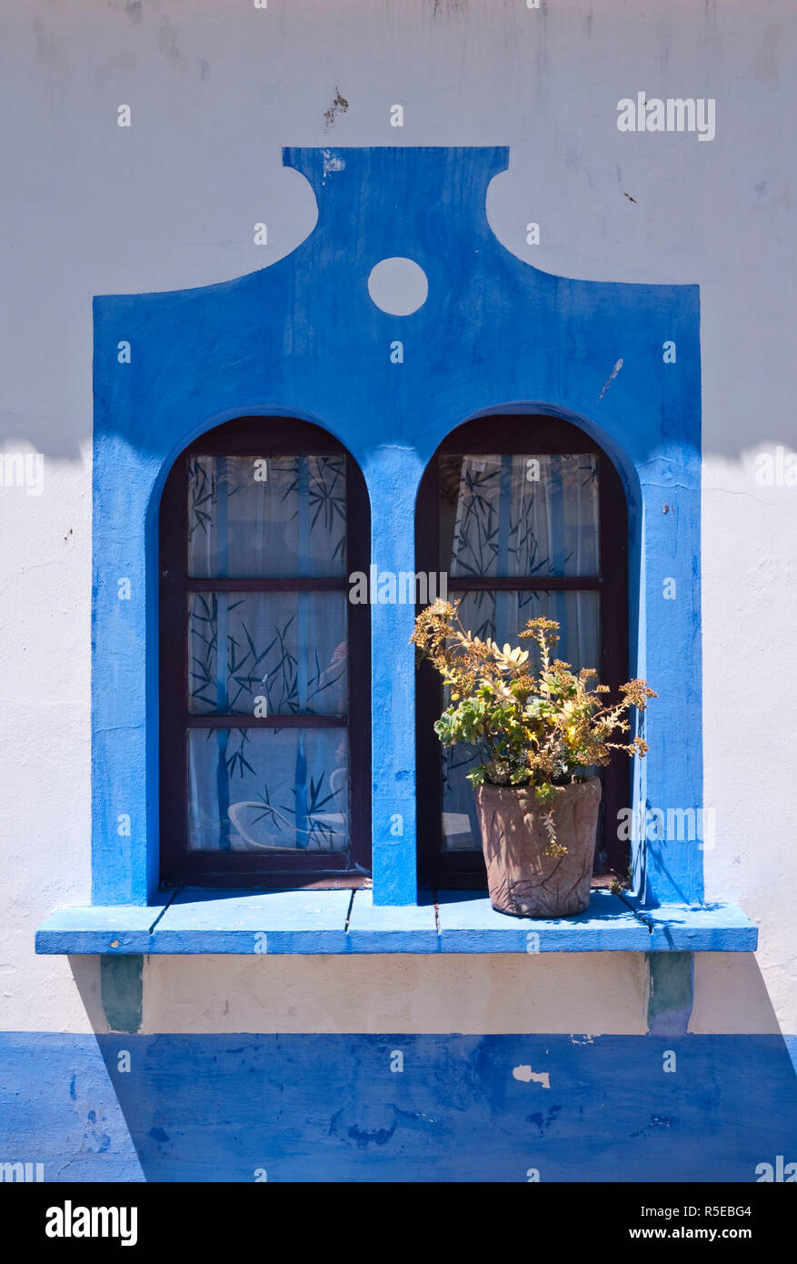 Window detail, Alte village, Algarve, Portugal Stock Photo